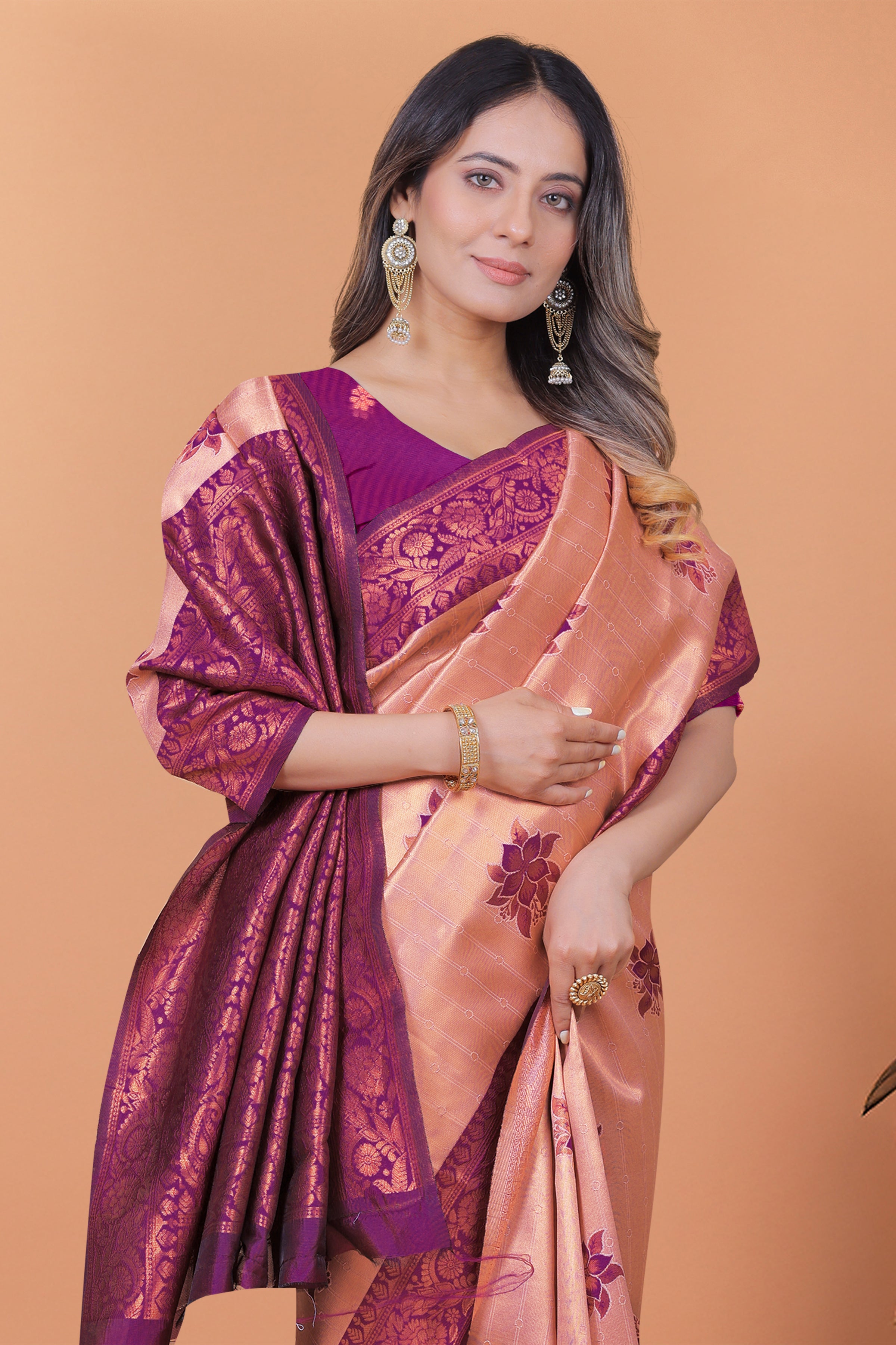 Banarasi Silk Saree with Lotus Motifs with 8 color option 🌺✨